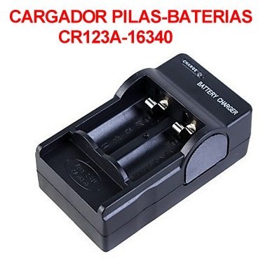 Cargador Baterias Pilas CR123A 16340 Digital doble